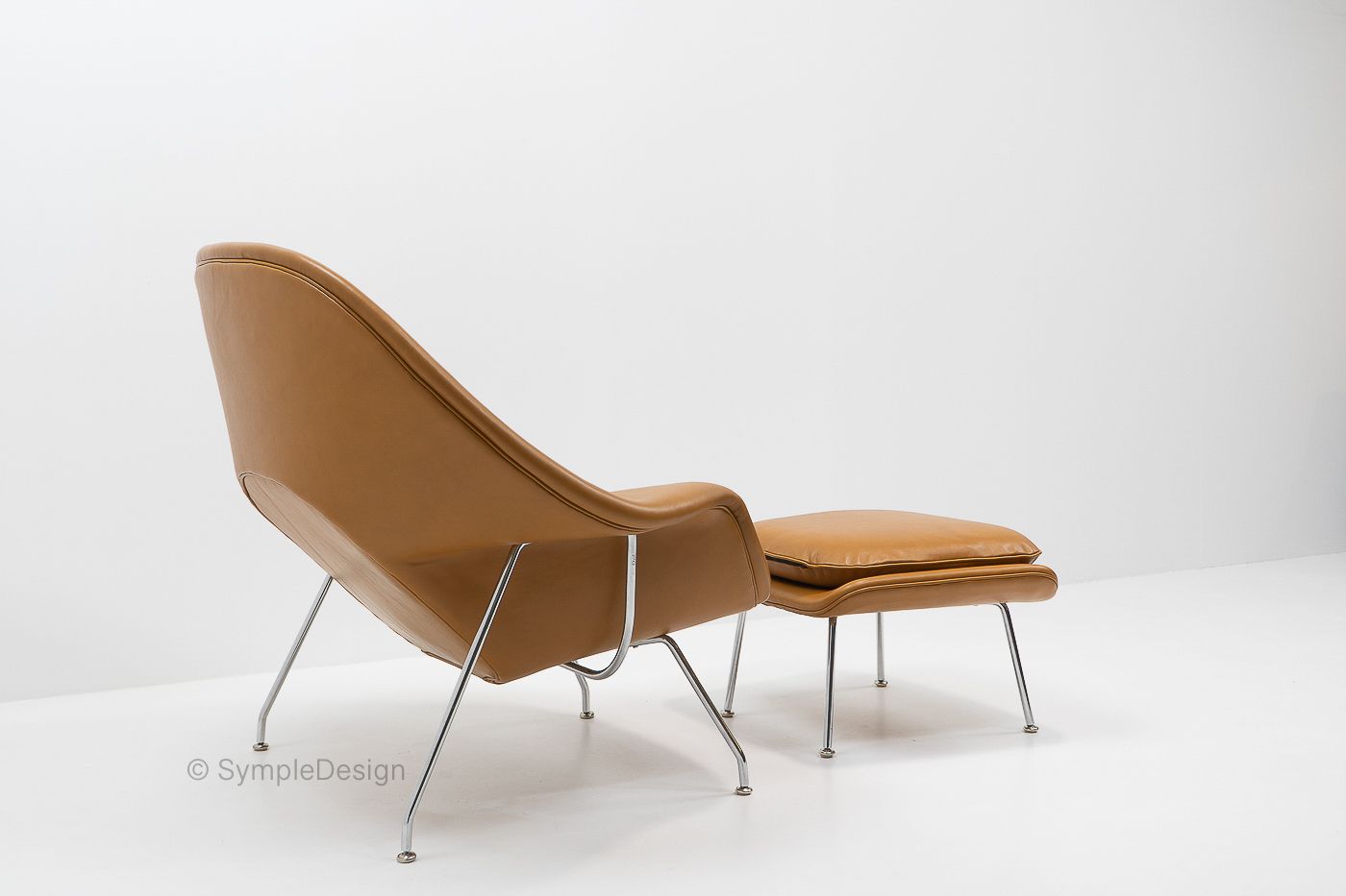 Womb Chair And Ottoman By Eero Saarinen For Knoll, 2000s photo for sale