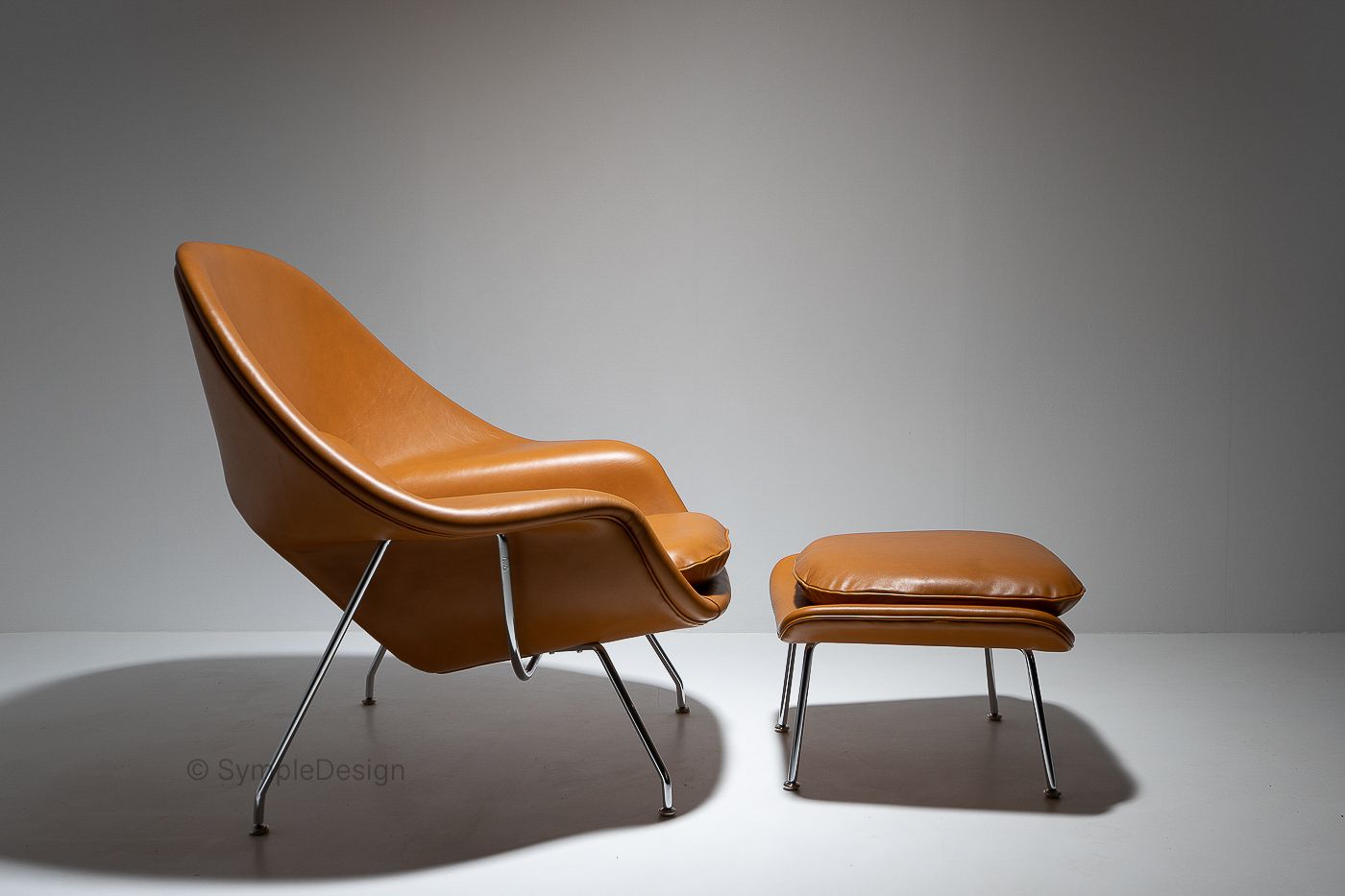 photo vinterior Womb Chair And Ottoman By Eero Saarinen For Knoll, 2000s