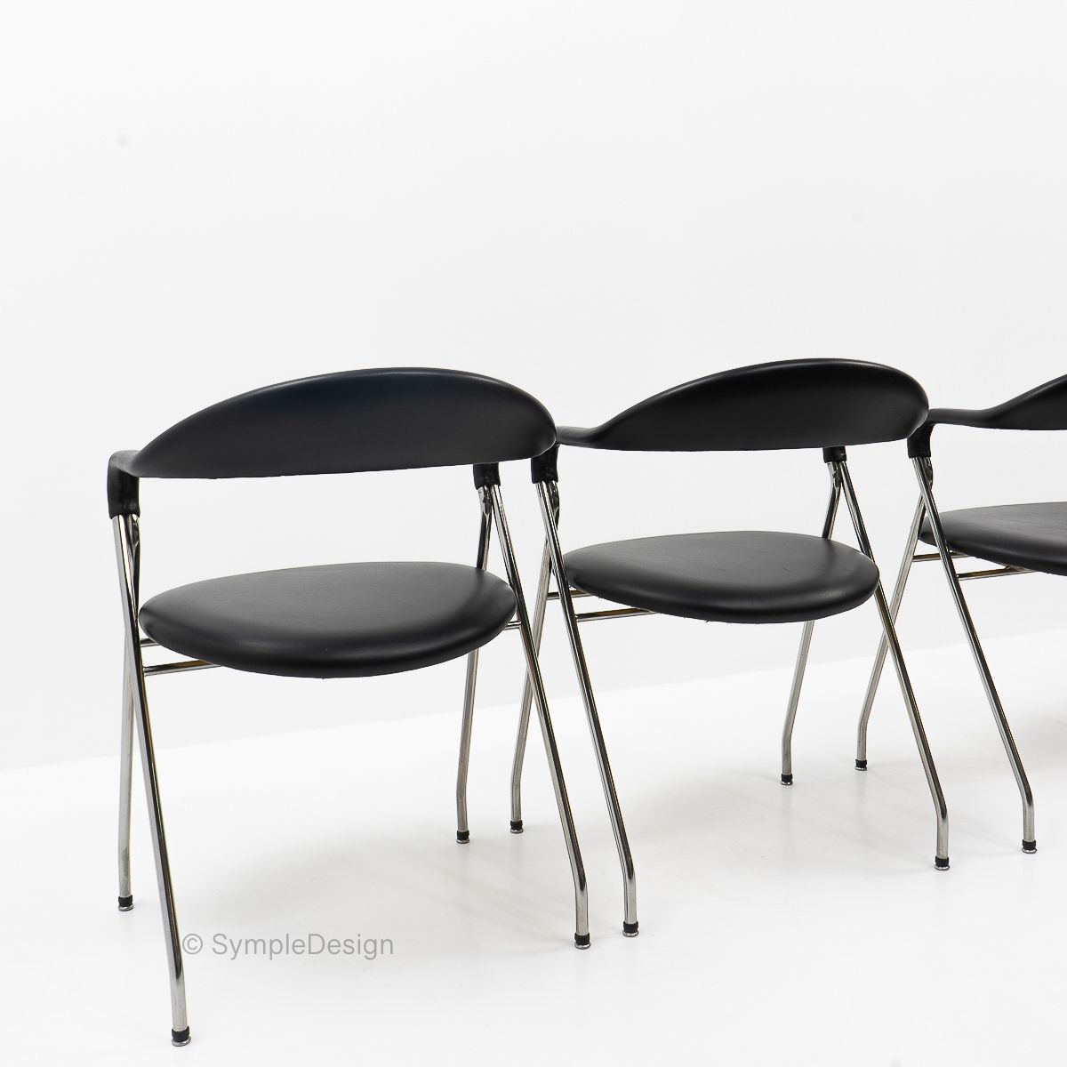 photo buy Swiss Design Classic Hans Eichenberger Saffa Chairs, Set Of Four, 1980s