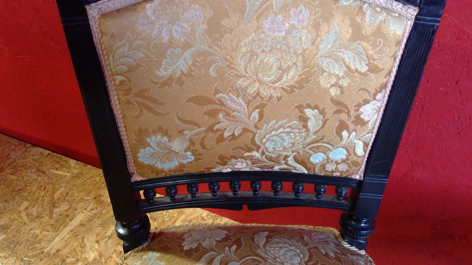 A Pair Of Aesthetic Period Ebonised Salon Chairs By Lamb Of Manchester photo furniture