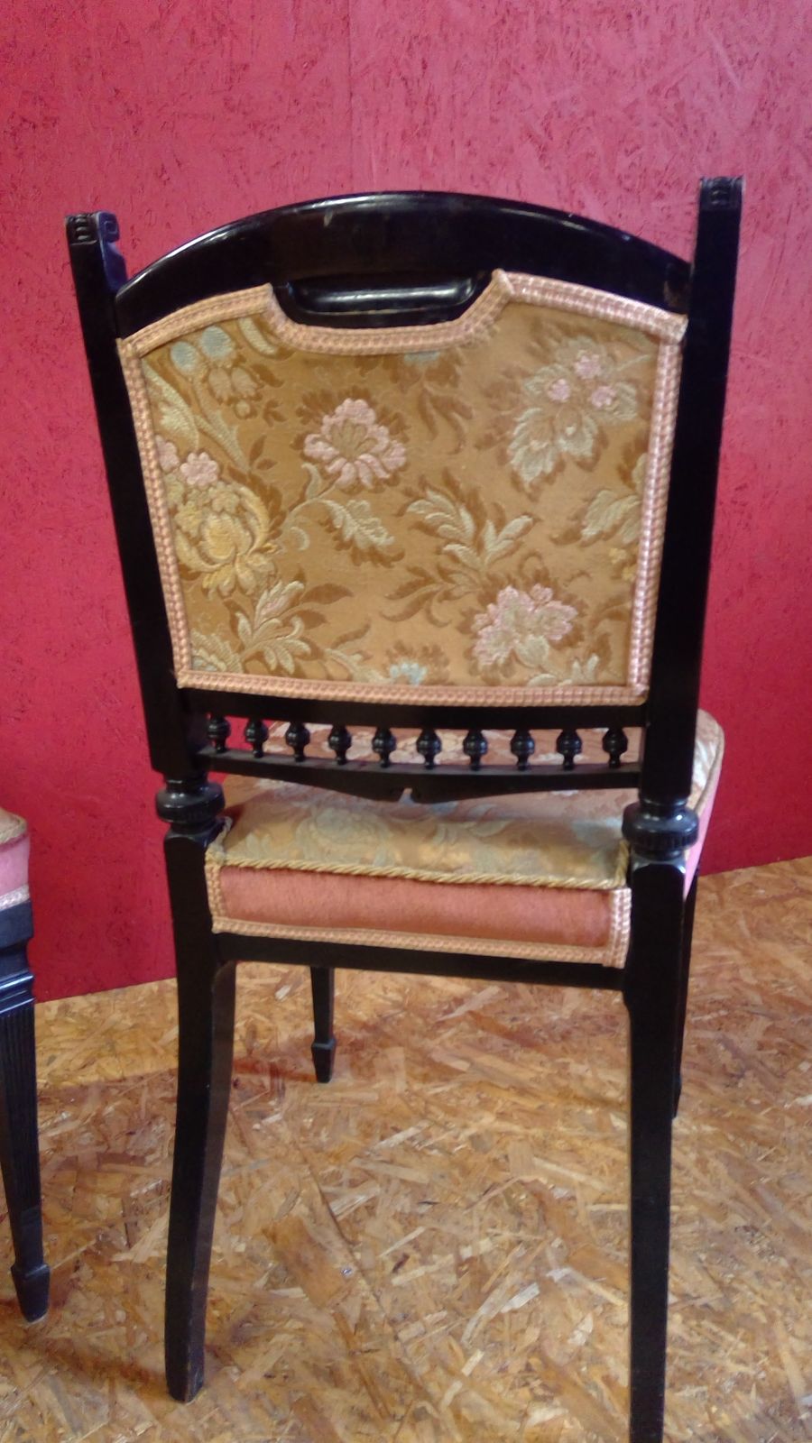 A Pair Of Aesthetic Period Ebonised Salon Chairs By Lamb Of Manchester photo Furniture