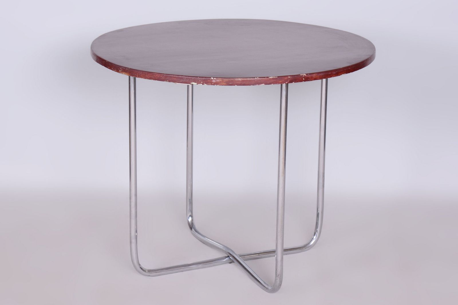Original Bauhaus Dining Set, By Hynek Gottwald, Chrome, Czech, 1930s photo Furniture