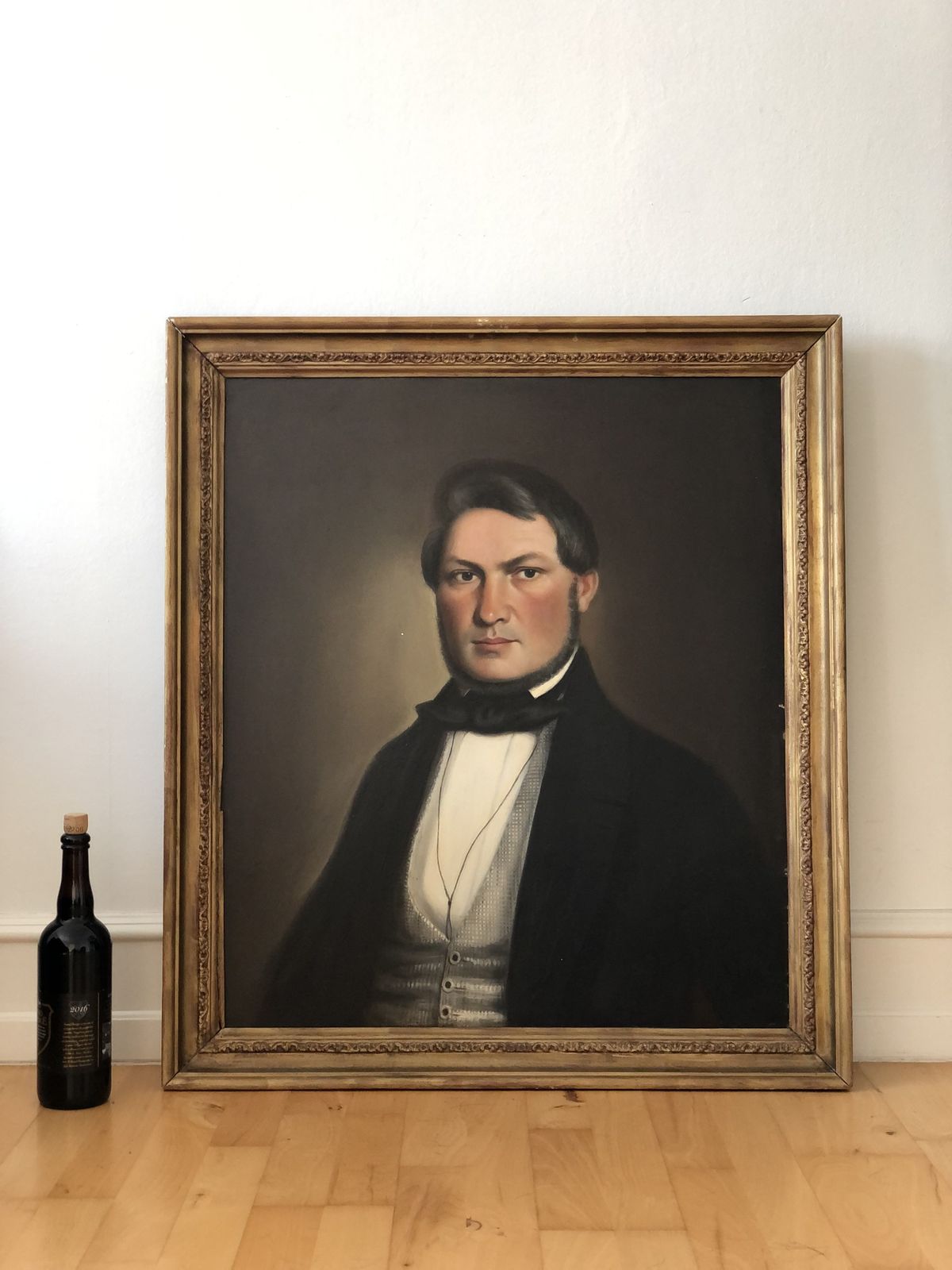 Art Pair Of Large 19th Century German Portrait Paintings photo