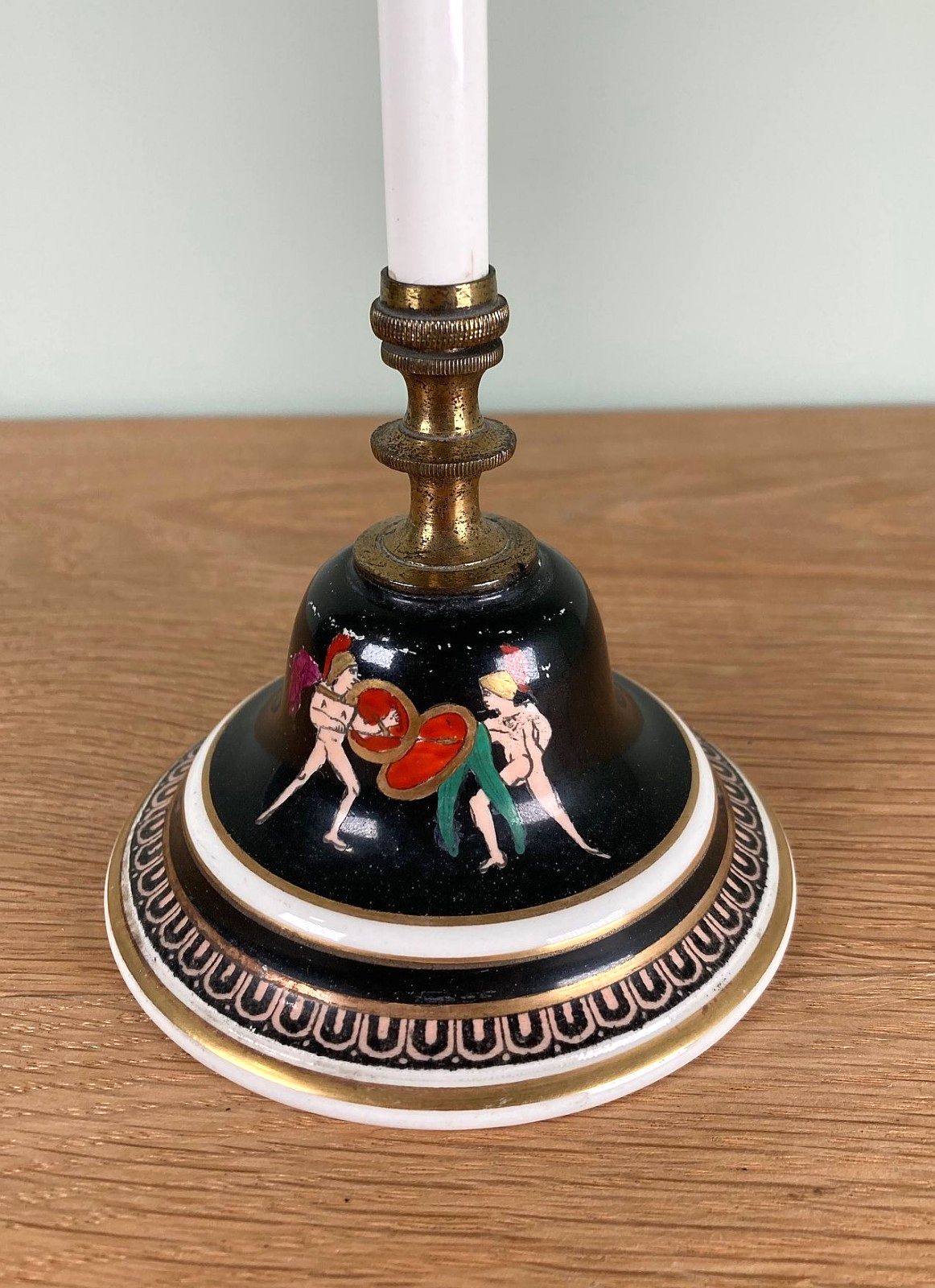 photo furniture Antique Victorian Brass Painted Ceramic Haberdashery Shop Display Stand