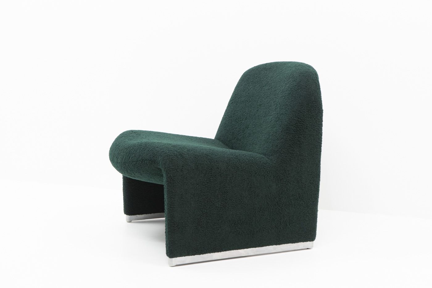 Alky Chair, Dark Green Bouclé, 1980s photo Furniture