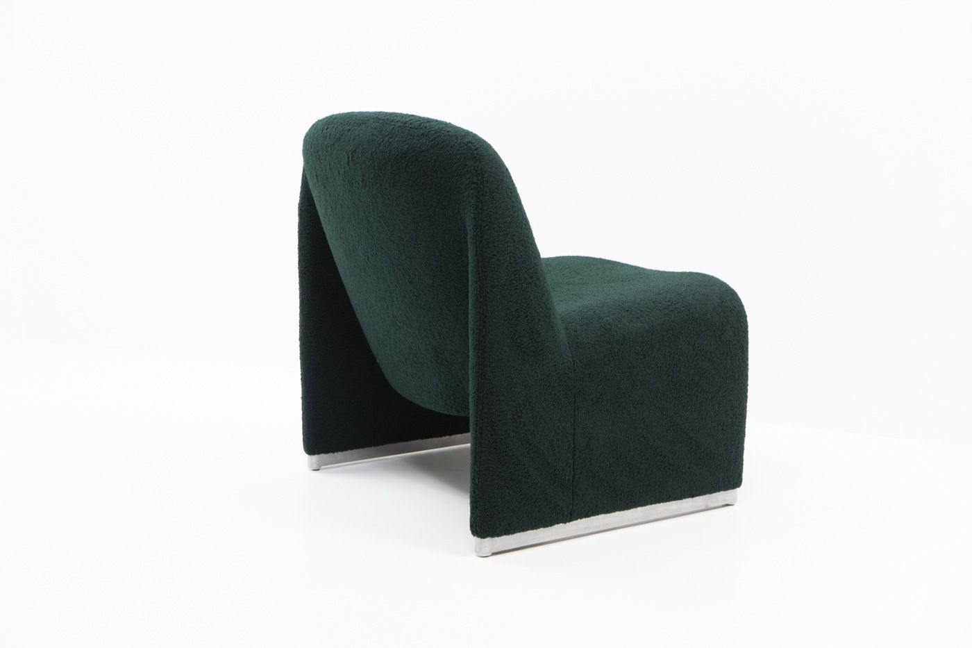 Alky Chair, Dark Green Bouclé, 1980s photo buy