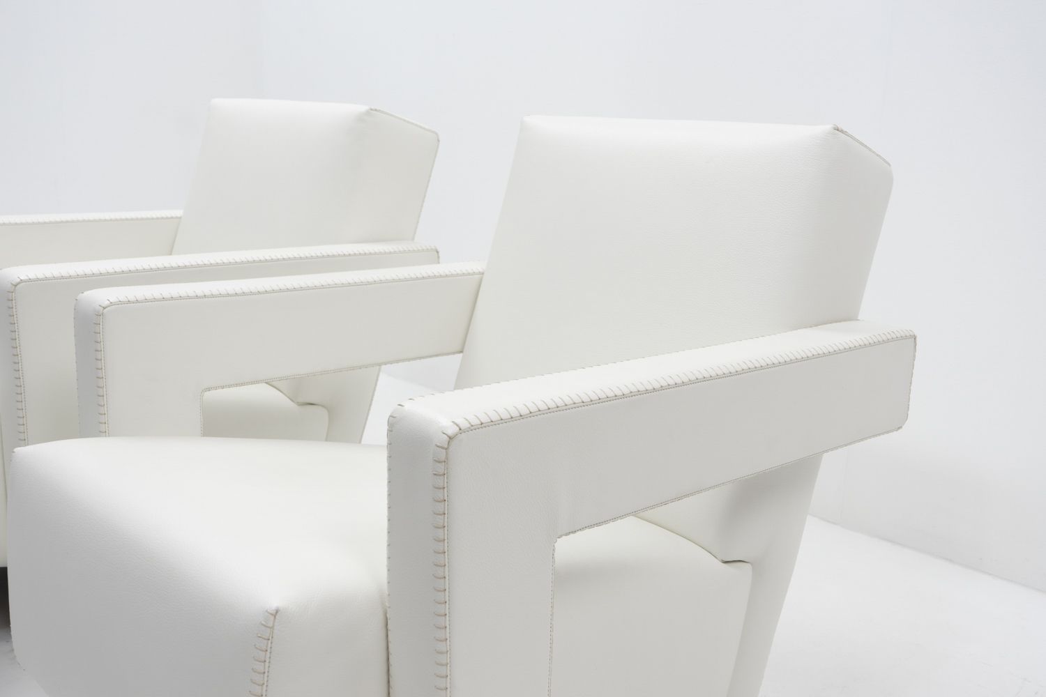 Furniture Gerrit Rietveld Utrecht Armchairs By Cassina, Set Of 2 photo