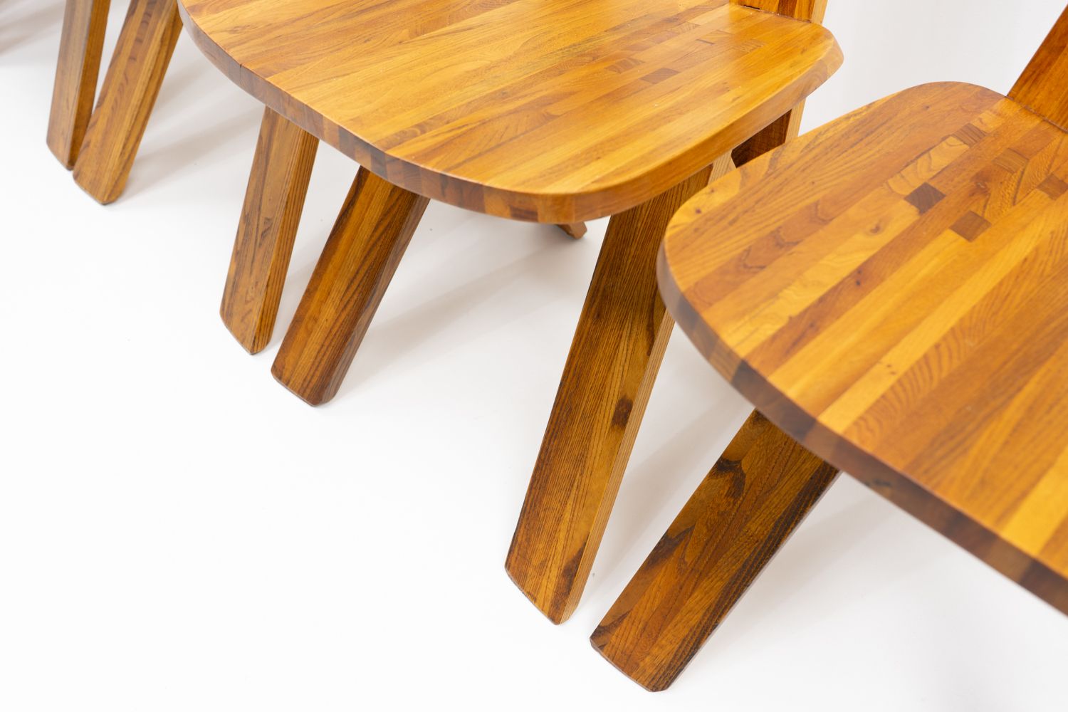 photo furniture Original French Design Pierre Chapo S45 Chairs, Set Of Six – 1970s