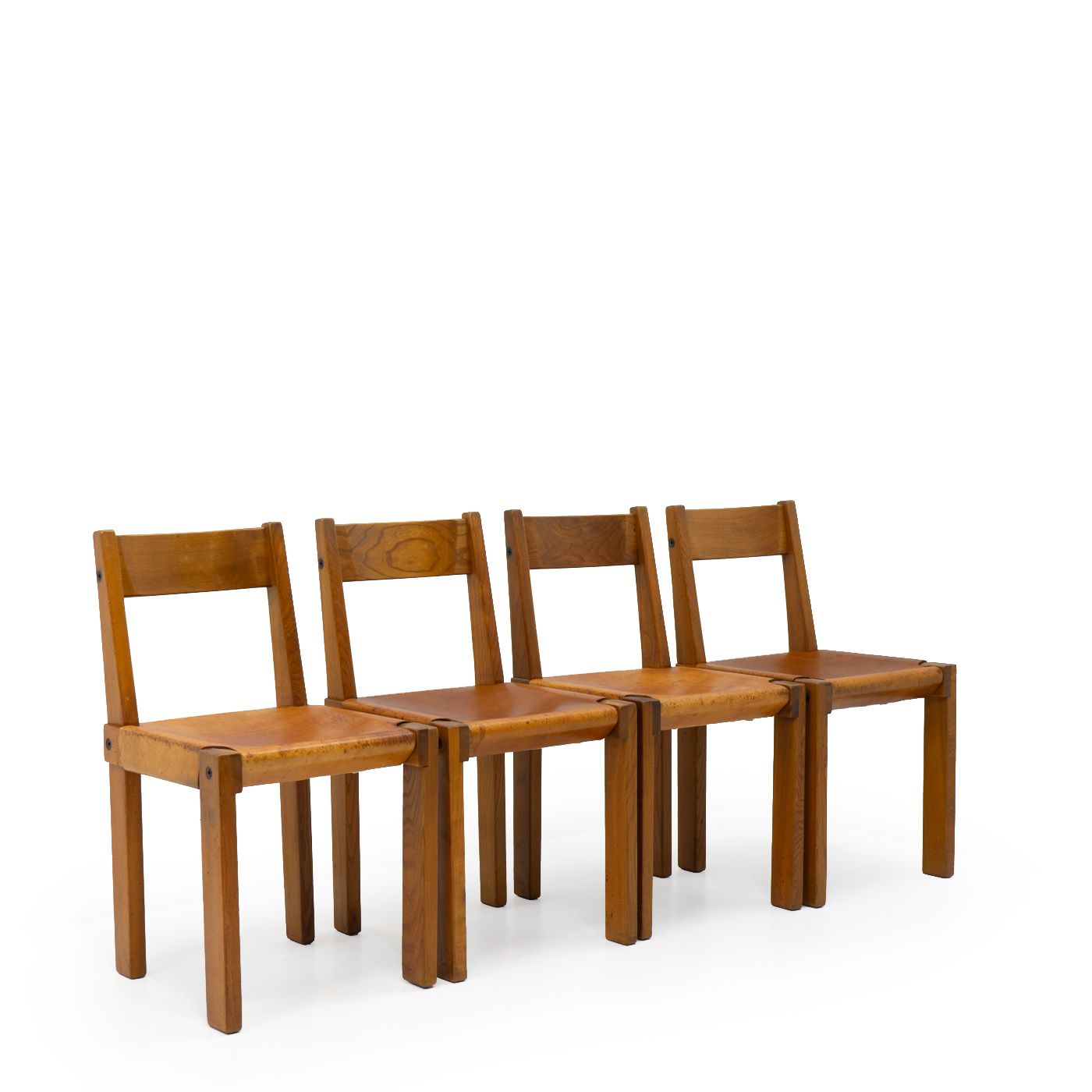 Original Pierre Chapo S24 Chairs France 1970s  Set Of 4 photo furniture