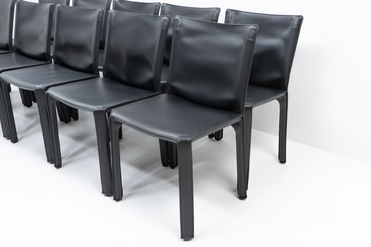 Mario Bellini For Cassina Cab 412, Set Of 10, 1990s photo vinterior