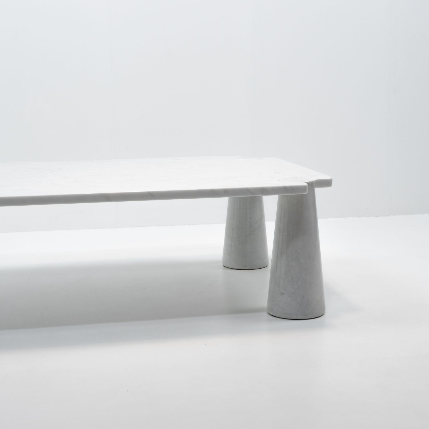 Italian Design Classic: Angelo Mangiarotti, Eros Marble Coffee Table, 1970s photo vintage