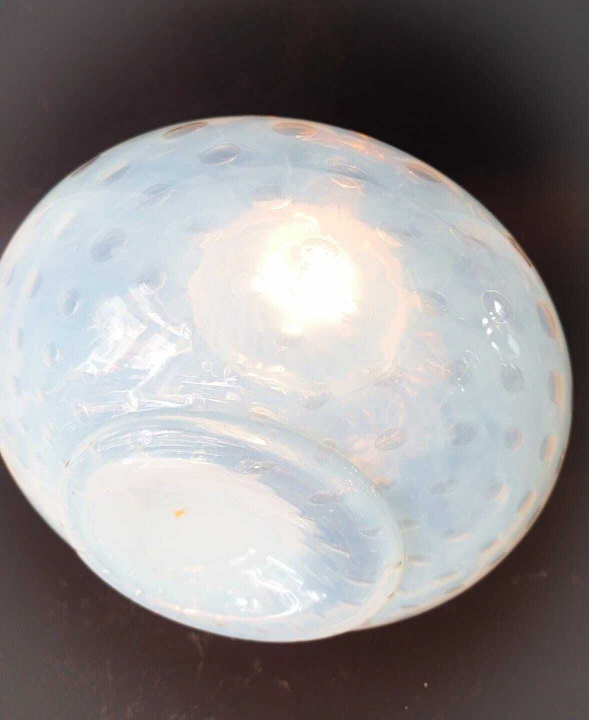 Rare Gambaro And Tagliapietra Murano Glass Table Lamp Vintage Space Age Bullicante Bubbles White Transparent photo vintage