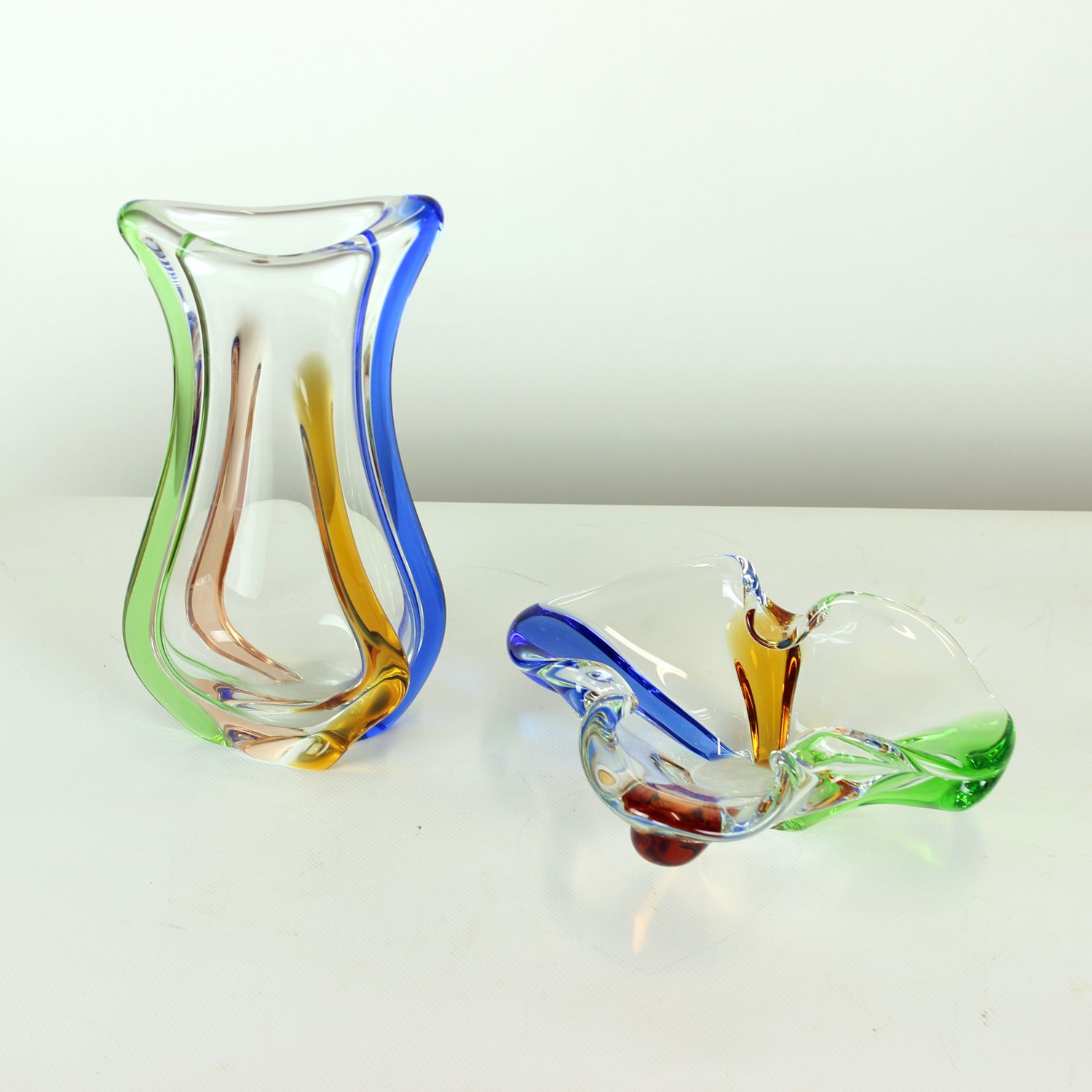Design Art Rhapsody Collection Glass Bowl By Frantisek Zemek, Czechoslovakia 1960s photo vintage