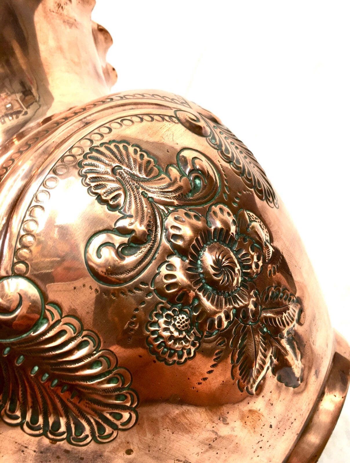 Antique Art Nouveau Copper Planter / Plant Pot / Jardiniere Arts & Crafts C.1900 photo 125.0