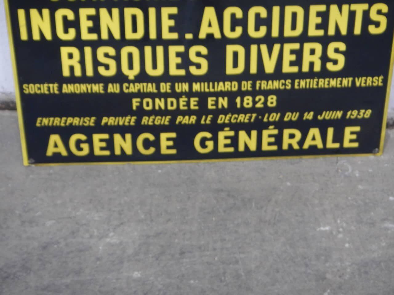 License Plate Union Compagnie Assicurance France, 1930 photo buy