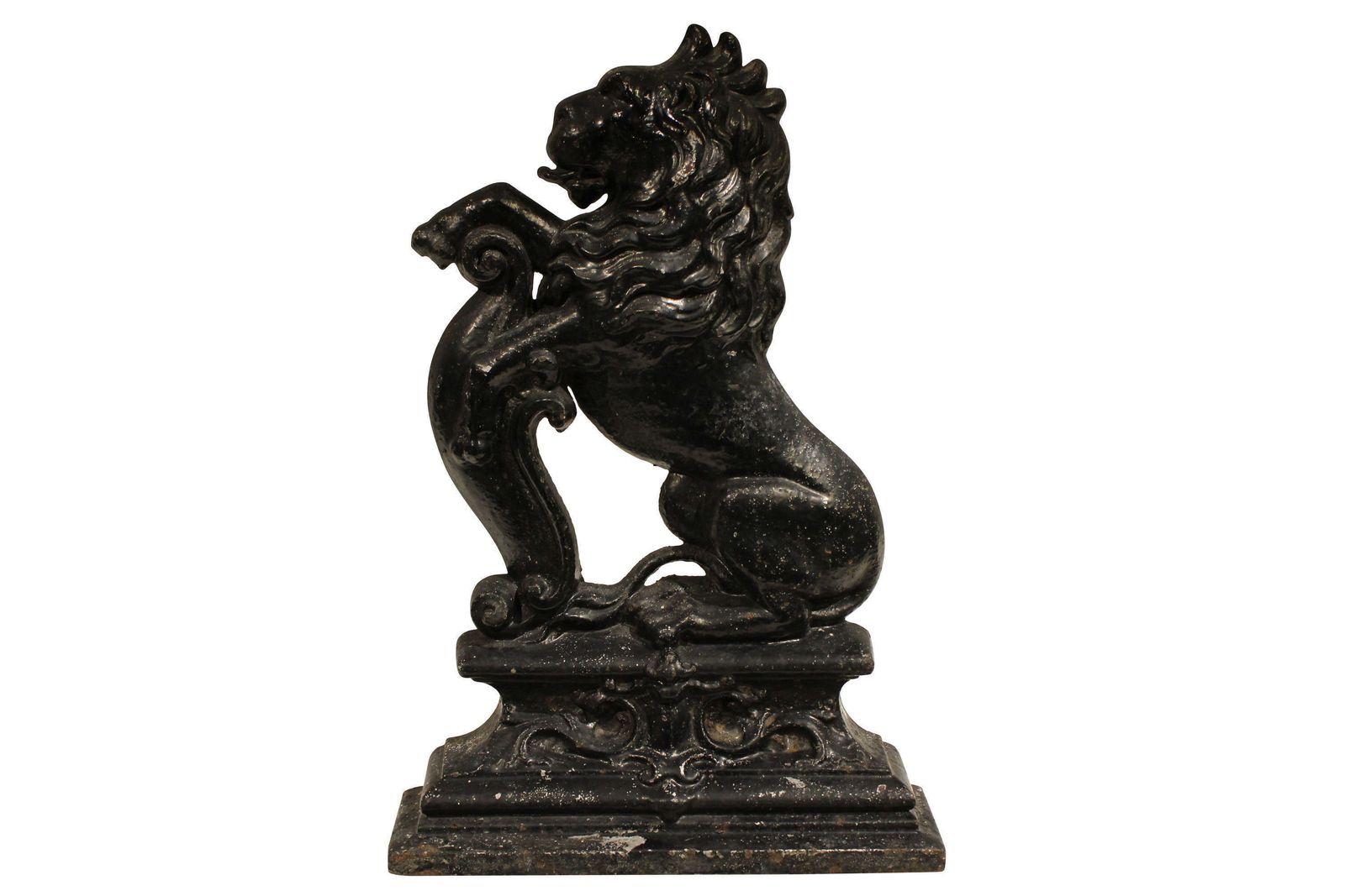 Victorian Cast Iron Lion Rampant Door Stop