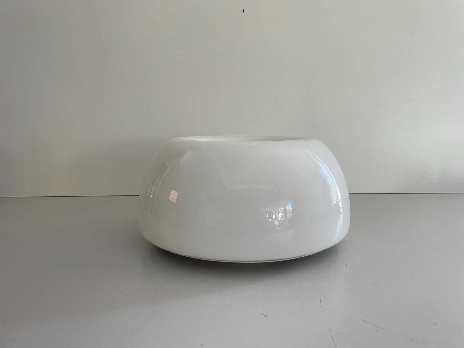 Model Vellela Opaline Glass Flush Mount Light By Achille Castiglioni For Flos, 1960s, Italy photo Lighting