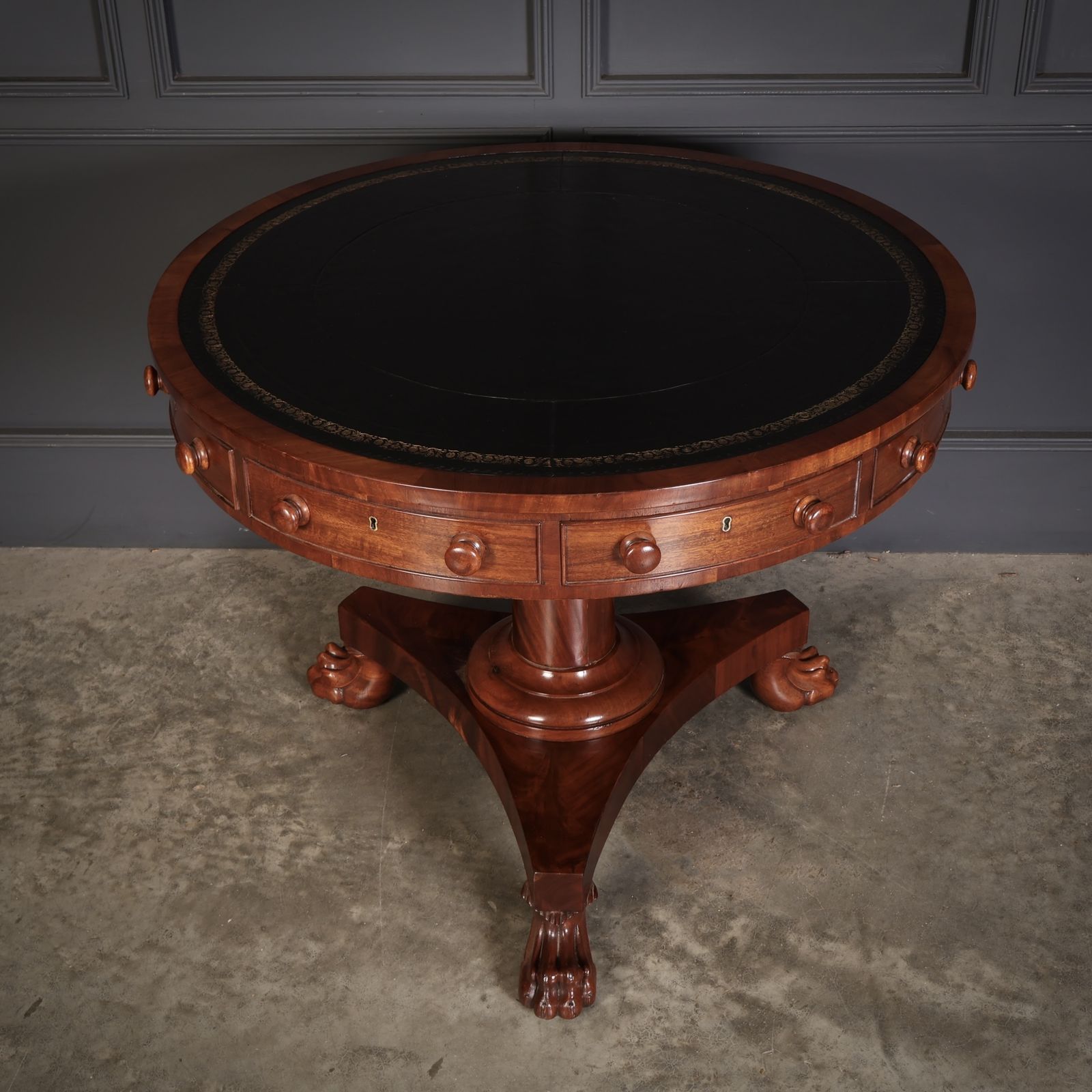 William IV Mahogany Rotating Drum Table photo furniture