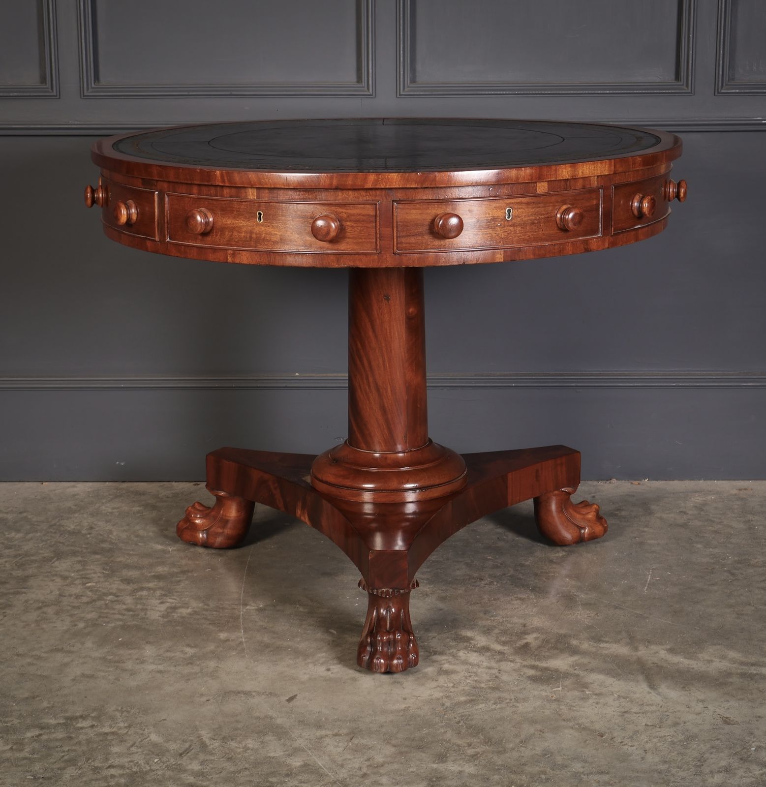 William IV Mahogany Rotating Drum Table photo Furniture
