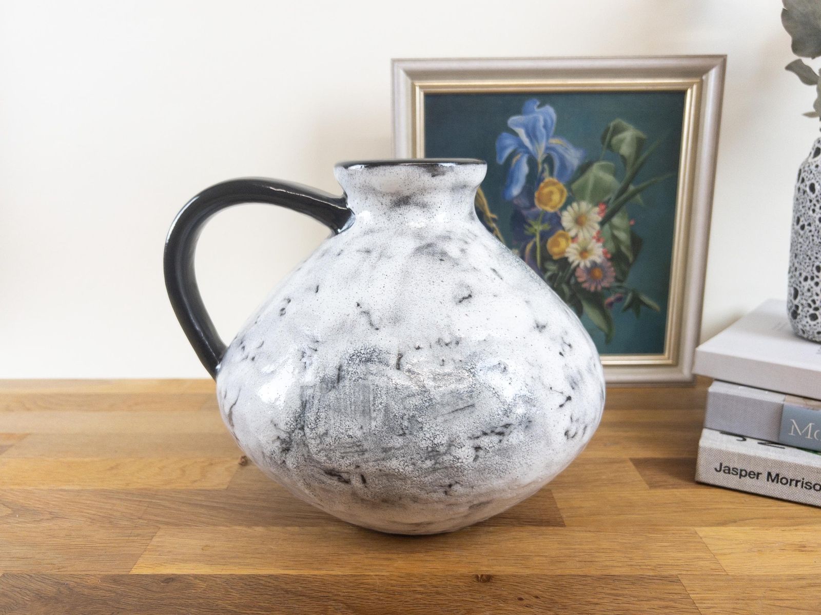 Xl Black And White Swiss Vase   Swiss Studio Pottery By Ziegler Keramik, Schaffhausen photo furniture
