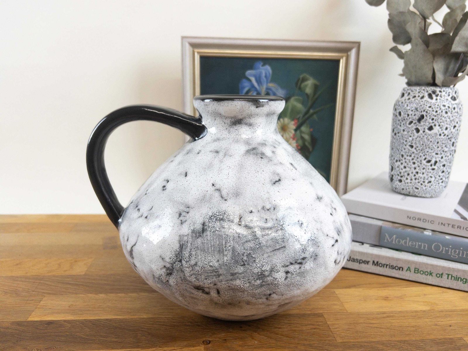 Xl Black And White Swiss Vase   Swiss Studio Pottery By Ziegler Keramik, Schaffhausen photo Home Decor