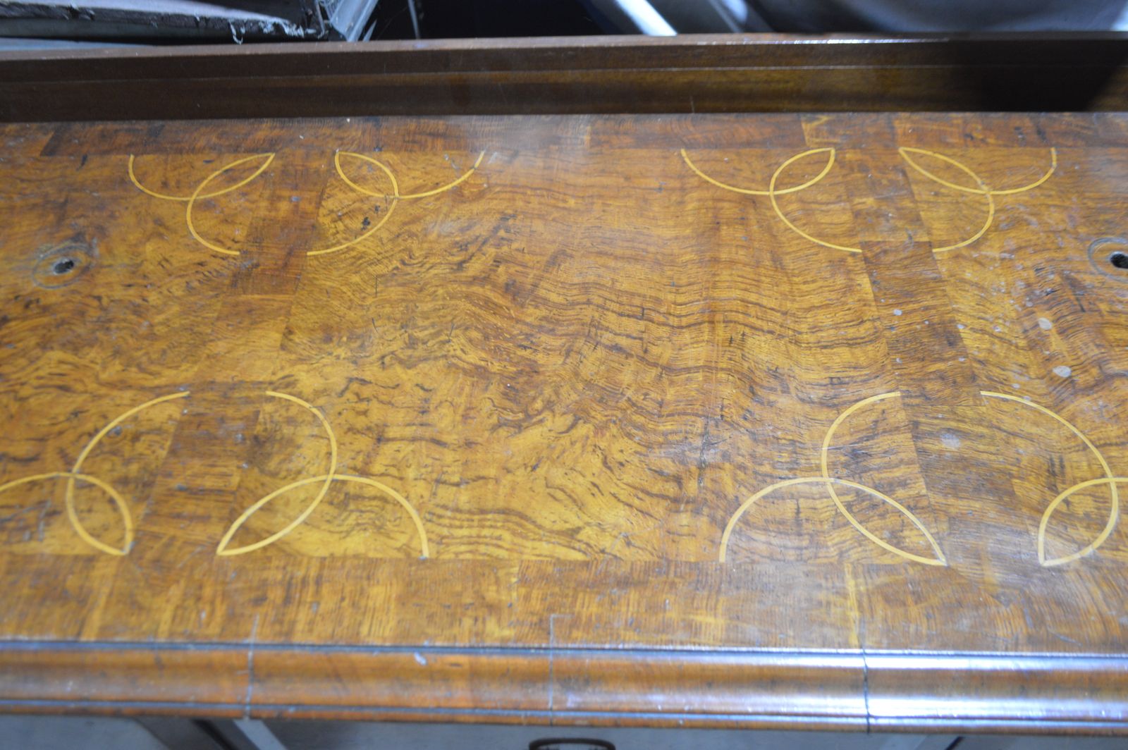 Burr Walnut Dresser, 1910s, Antique photo for sale