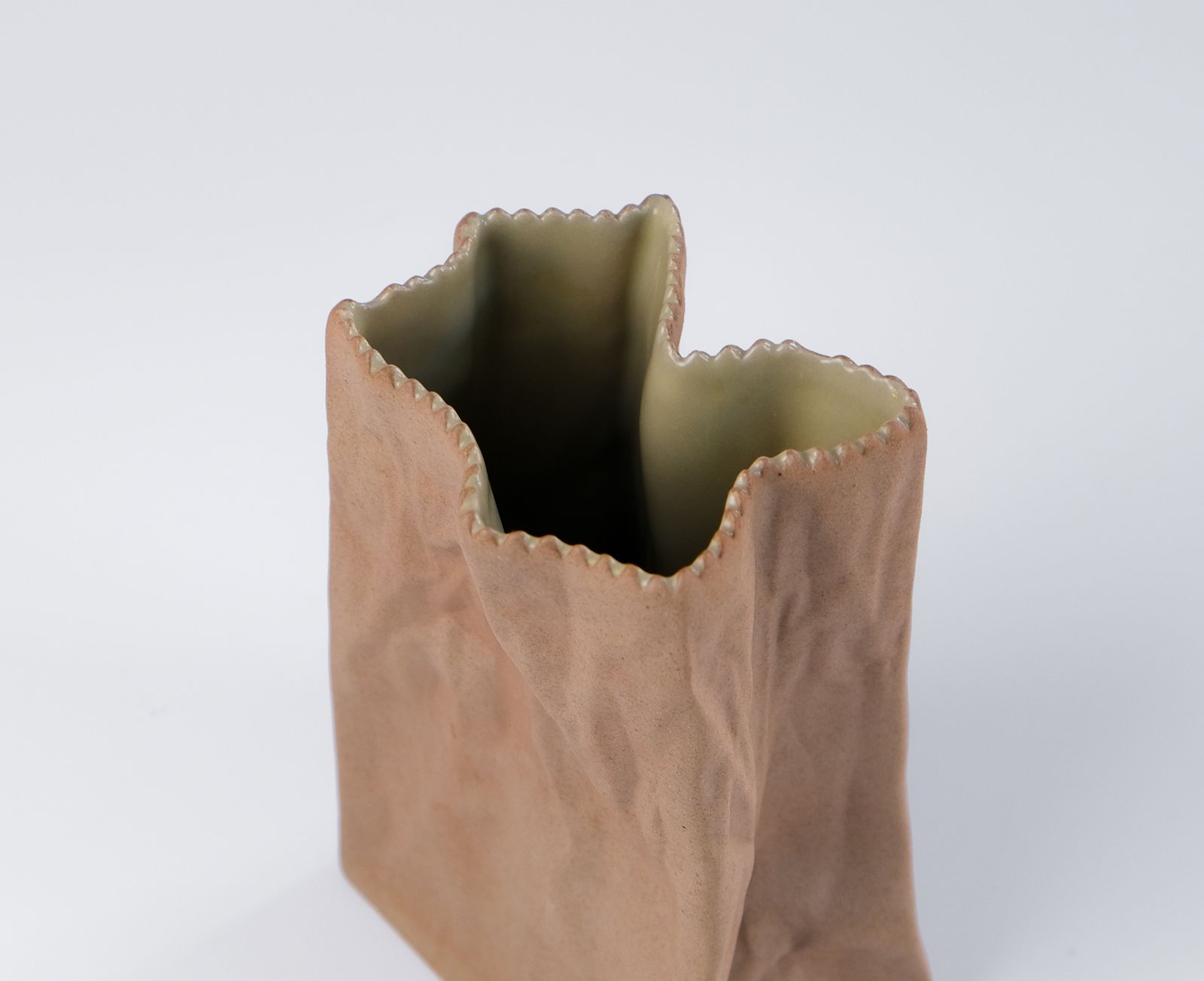 280.0 Mid Century Tapio Wirkkala “Paper Bag" Vase For Rosenthal, Germany C.1970s photo