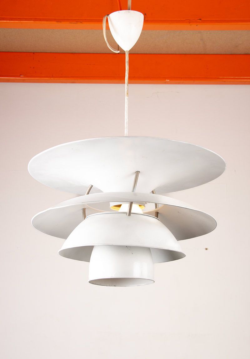 photo buy Danish Brushed Metal Pendant Light, Model Ph 6 ½  6v Called "Charlottenborg" By Poul Henningsen For Louis Poulsen.
