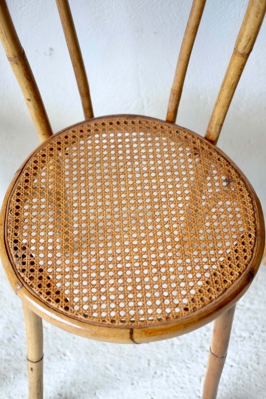 966.0 A Set Of Four French Midcentury Bamboo Dining Chairs photo