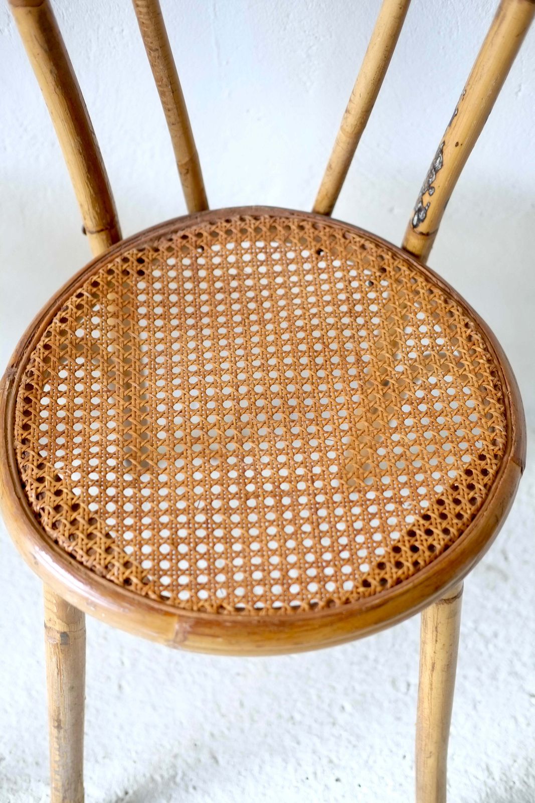 photo vinterior A Set Of Four French Midcentury Bamboo Dining Chairs
