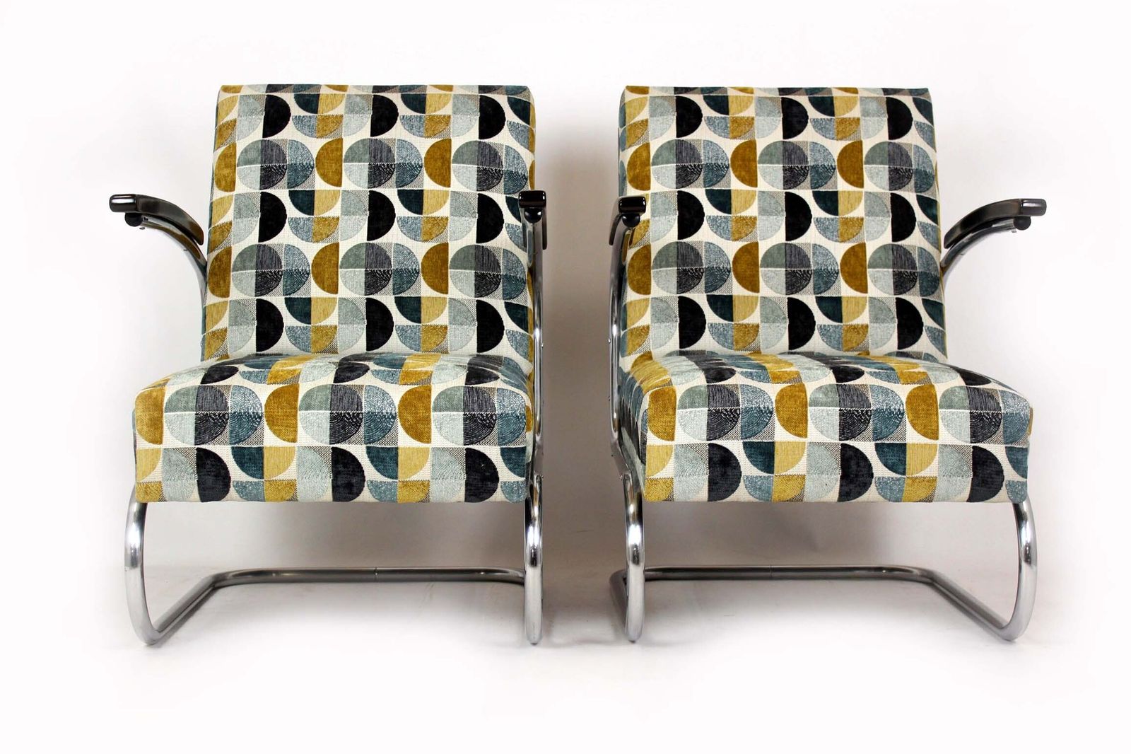 photo buy Restored Bauhaus Tubular Armchairs By W. H. Gispen For Mücke Melder, 1930s, Set Of 2