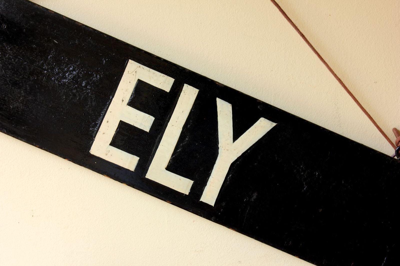 Antique Ely Train Destination Sign. Black Railway Station Signage. photo for sale