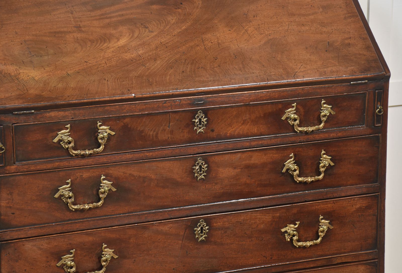 Furniture George III Mahogany Bureau photo