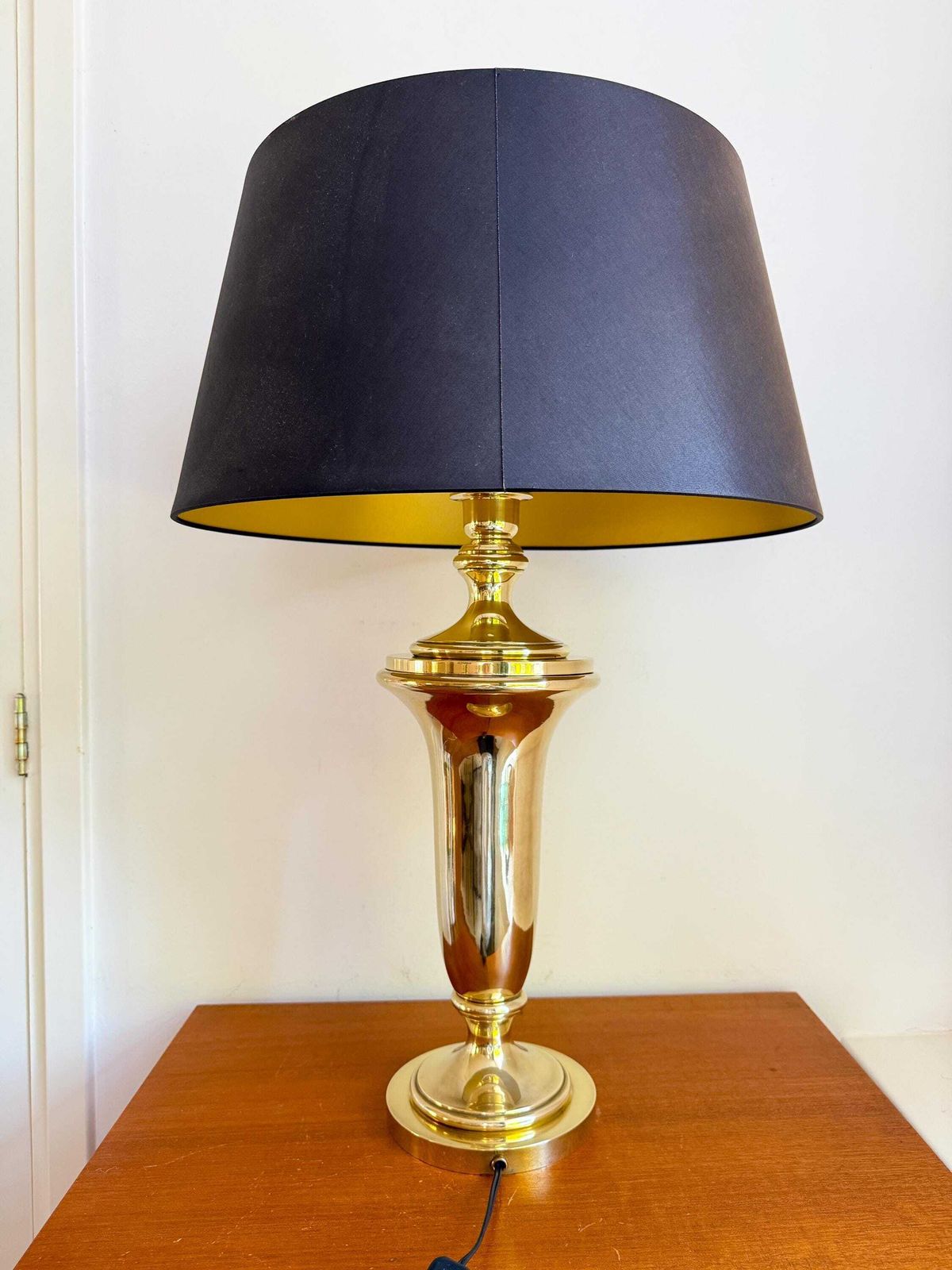 Vintage Solid Brass Table Lamp Xxl By 'Krisna Brass'   Hollywood Regency   Classic photo buy