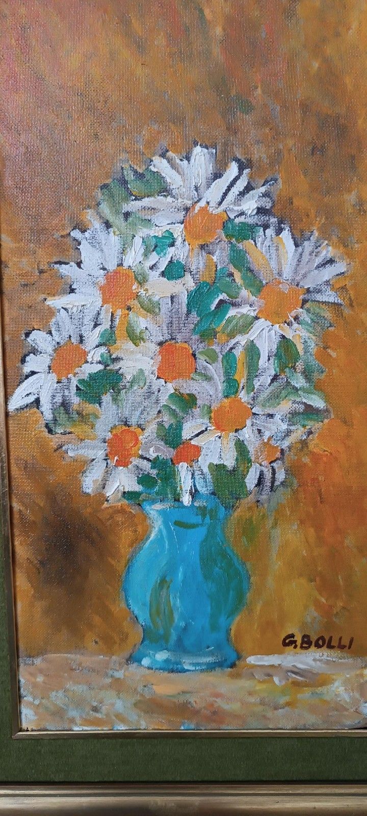 Oil On Table, Vase With Flowers, Gerolamo Stamps (Pisa 1933 2009) photo 105.0