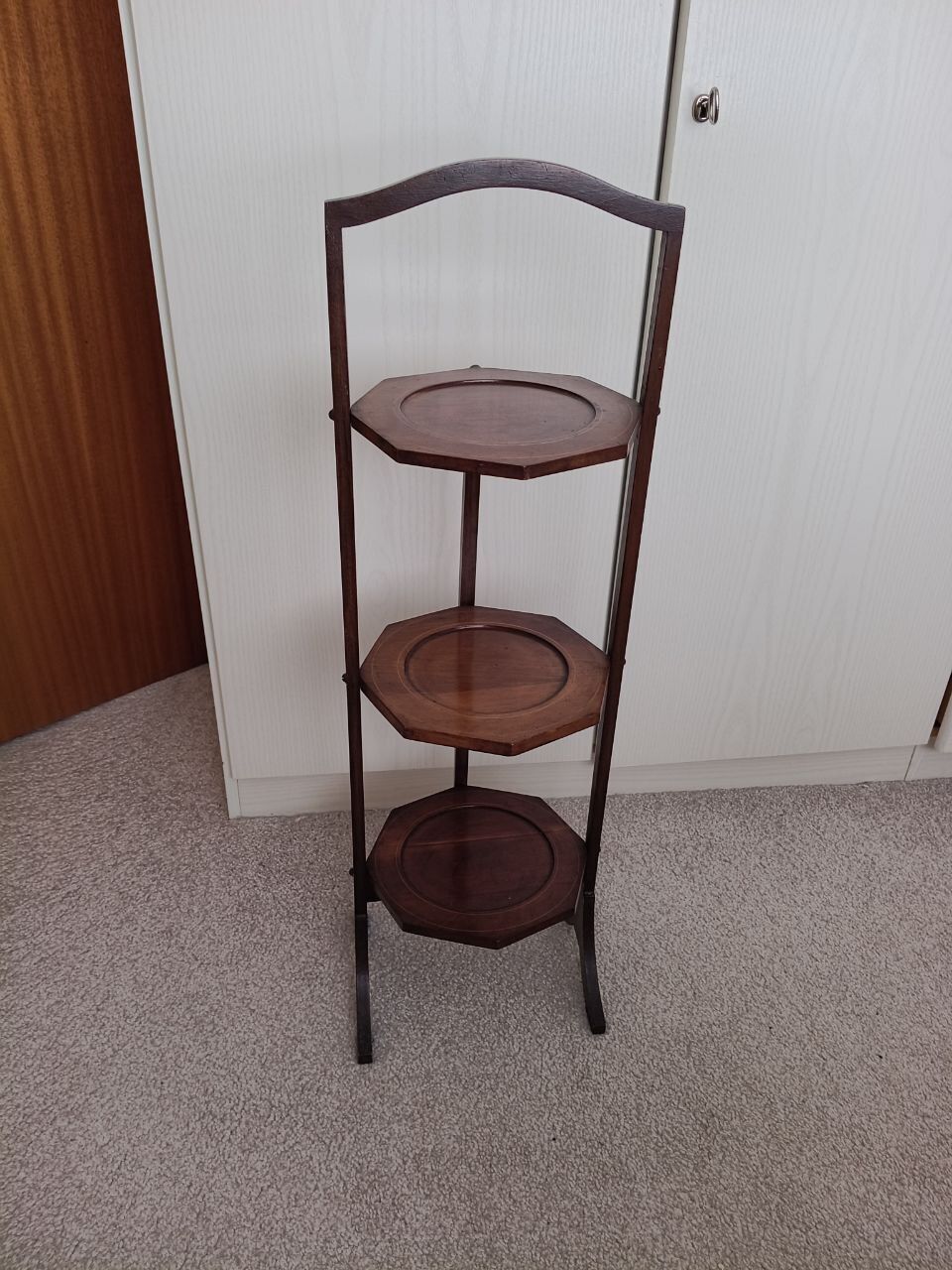 Antique Three Tier Folding Cake Stand photo 95.0