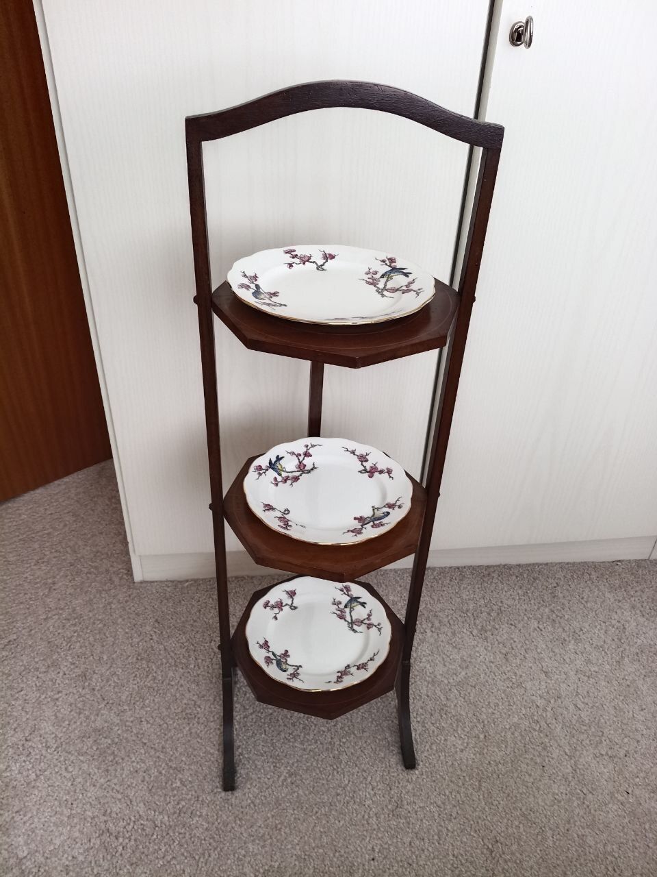 Antique Three Tier Folding Cake Stand photo vinterior
