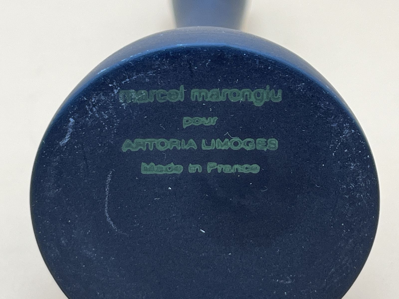 Rare Set Of 3 Marcel Marongiu For Artoria Limoges France Porcelain Matte Black Bud Vases. photo for sale