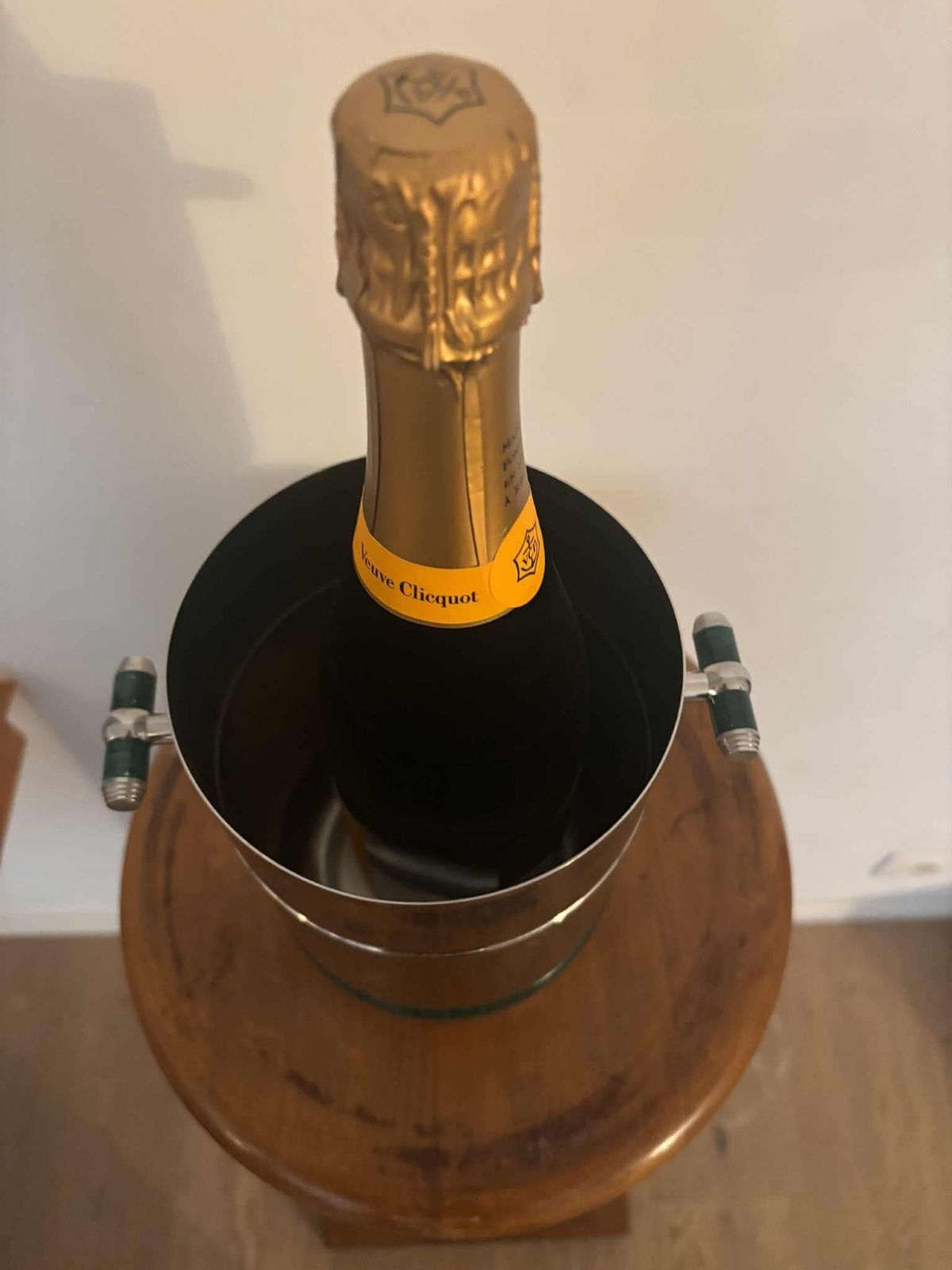 Vintage Franse Roestvrijstalen Ijsemmer – Jean Couzon Mid Century – Wijn  Of Champagnekoeler – Barware – Huwelijkscadeau photo vinterior