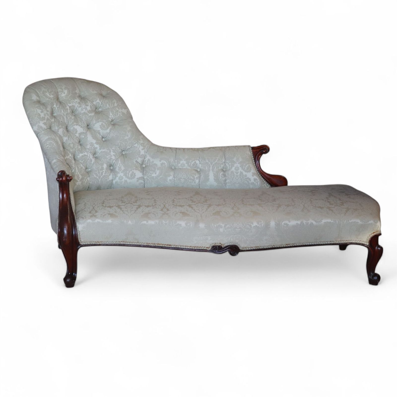 Victorian Mahogany Chaise Longue / Antique Lounge Sofa / Day Bed photo 225.0