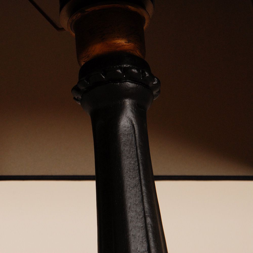 French Table Lamps With Black Tartan Lampshades, 1980s, Set Of 2 photo 1786.0