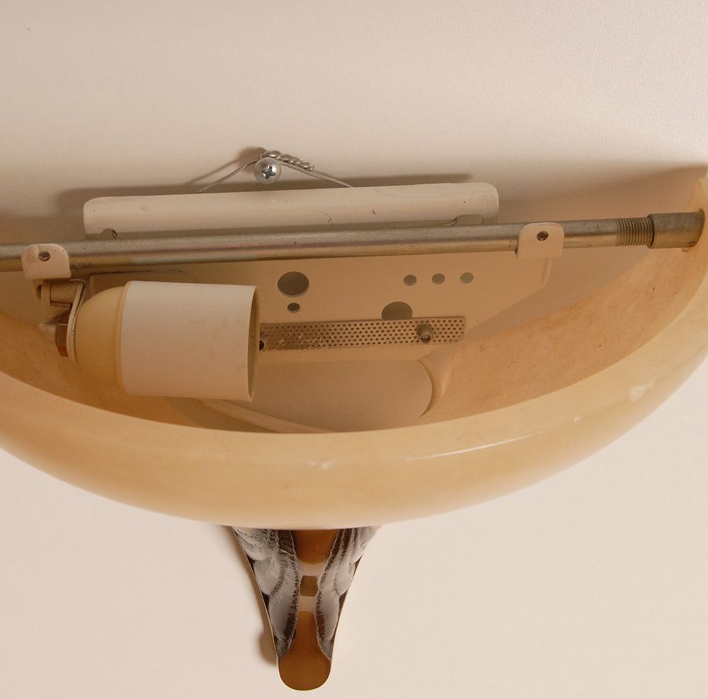 Mid Century Revival Art Deco Style Wall Lamps In Marble, Alabaster And Bronze From Maitland Smith, 1970s, Set Of 2 photo vinterior