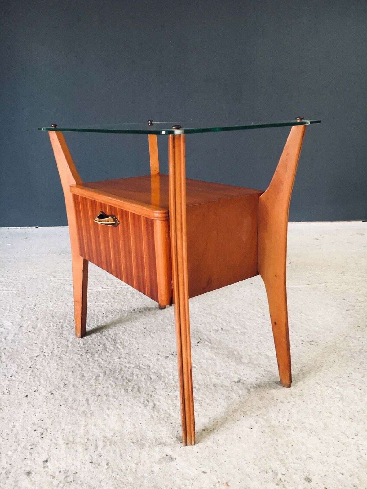Furniture Midcentury Design Bedside Table By Gio Ponti For La Permanente Mobili Cantu, Italy 1950's photo
