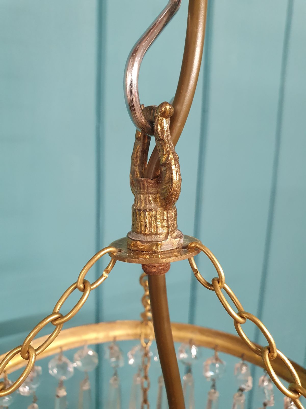 Early 20th Century Small Spike Chandelier 8" photo vinterior
