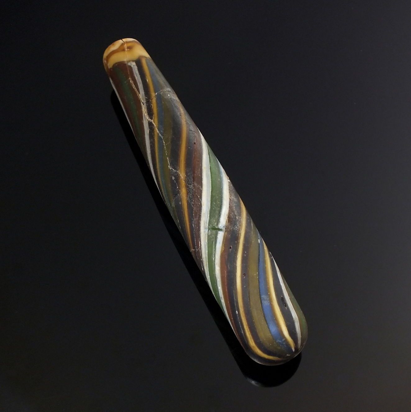 Exceptional Roman Banded Mosaic Ribbon Glass Alabastron 1st Century Bce photo furniture