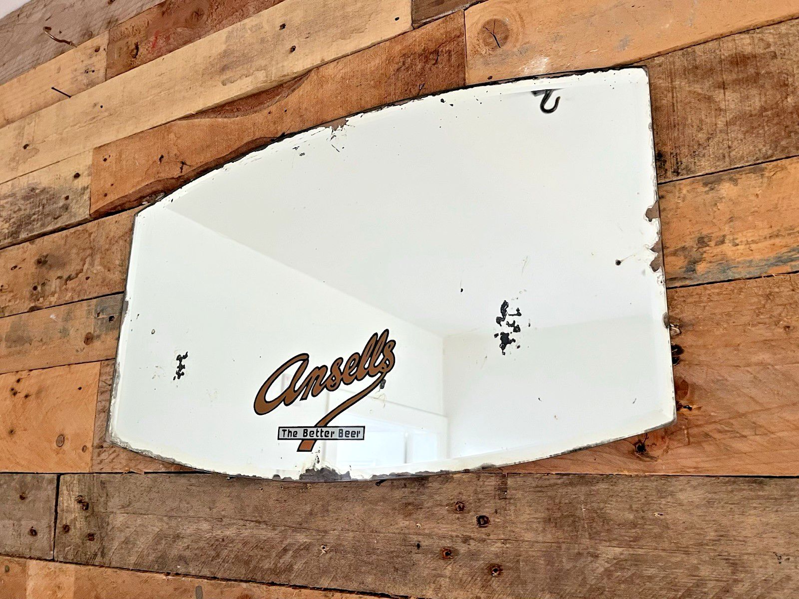 Home Decor Antique Art Deco Ansells The Better Beer Pub Advertising Picture Mirror Plate photo