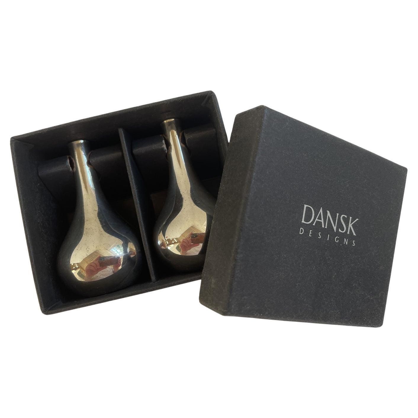 Danish Onion Candle Holders In Gift Box By Jens H. Quistgaard 1960s, Set Of 2.