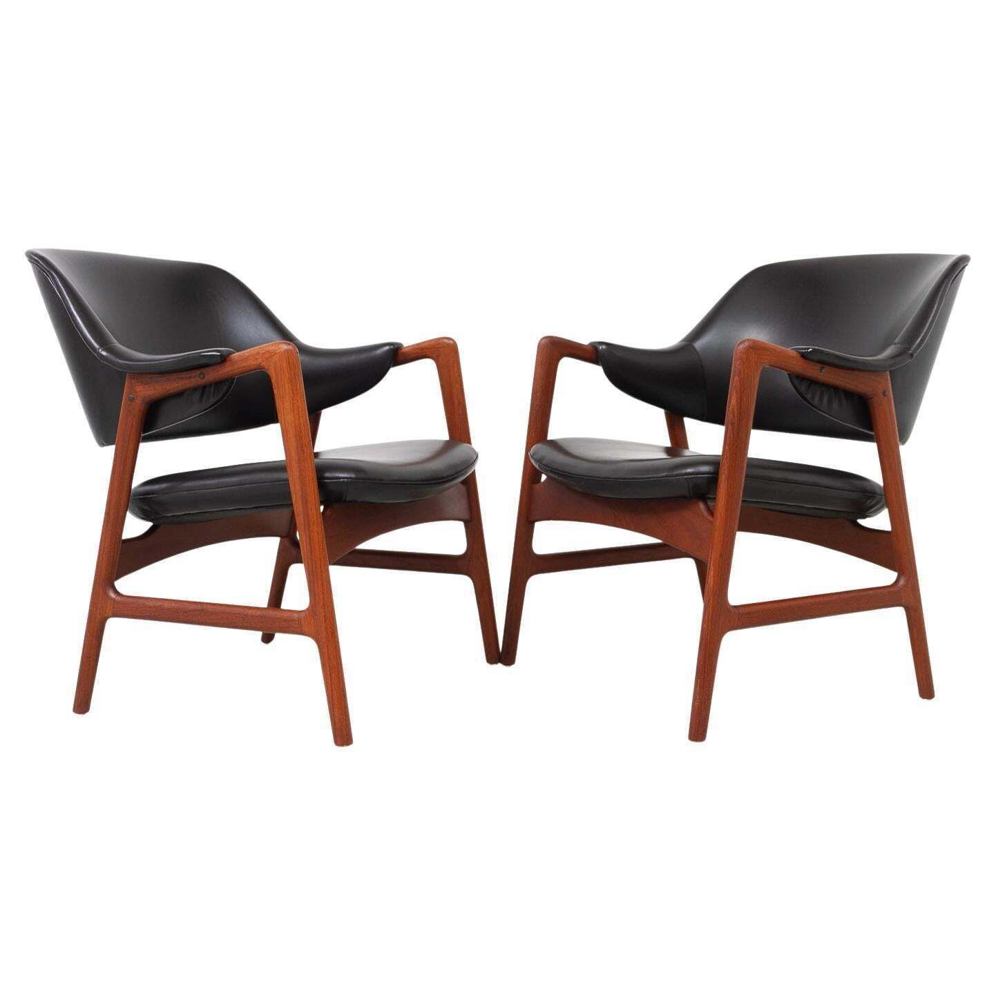 Ingmar Relling "Junior" Teak Armchairs For Vsm, 1950s. Set Of 2.
