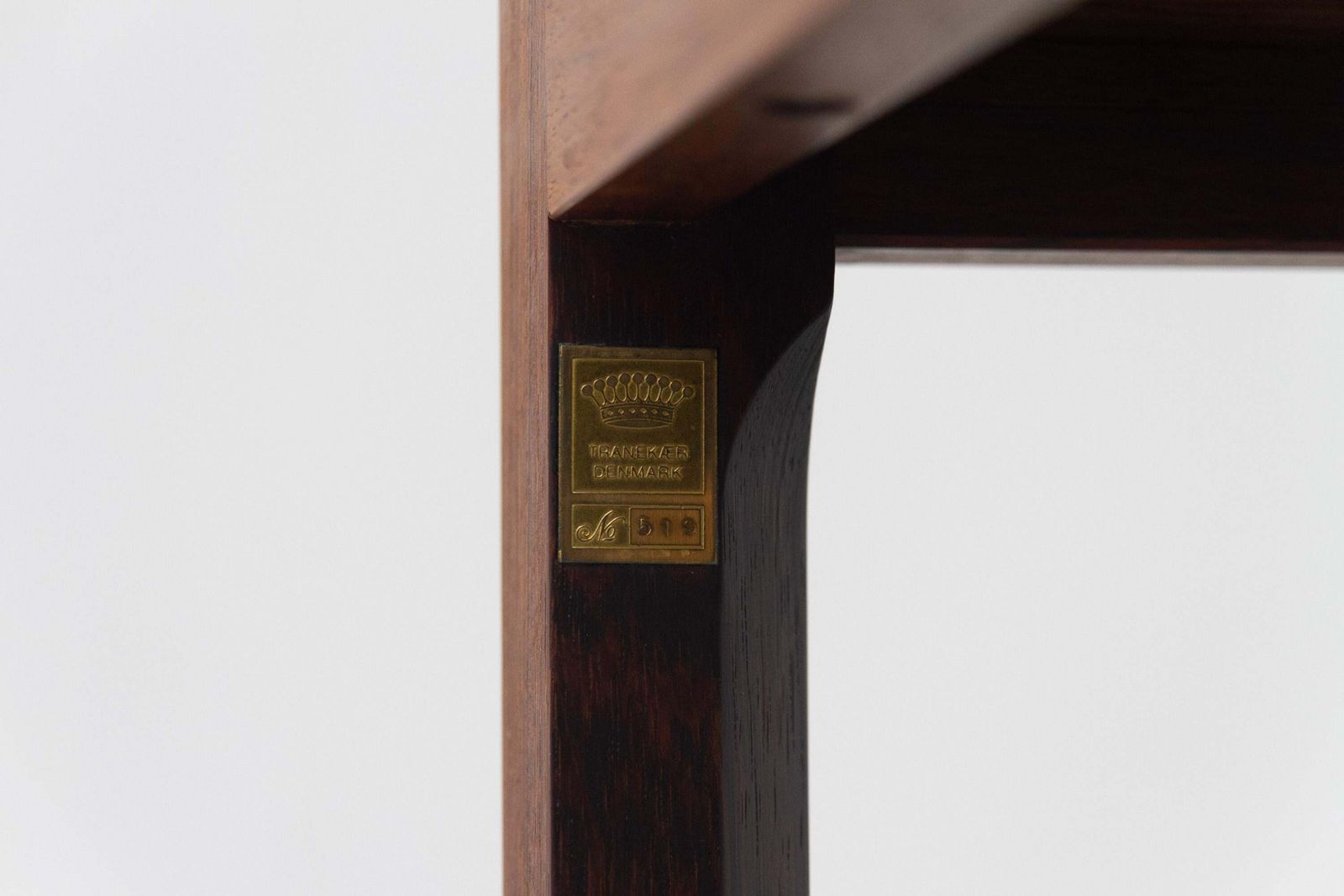 Danish Modern Rosewood Mosaic Side Tables By Tranekær Denmark, 1960s. Set Of 2. photo vintage