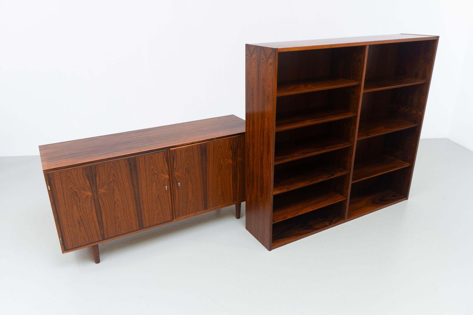 Danish Rosewood Bookcase With Sideboard By Carlo Jensen For Hundevad, 1960s. photo 2095.0